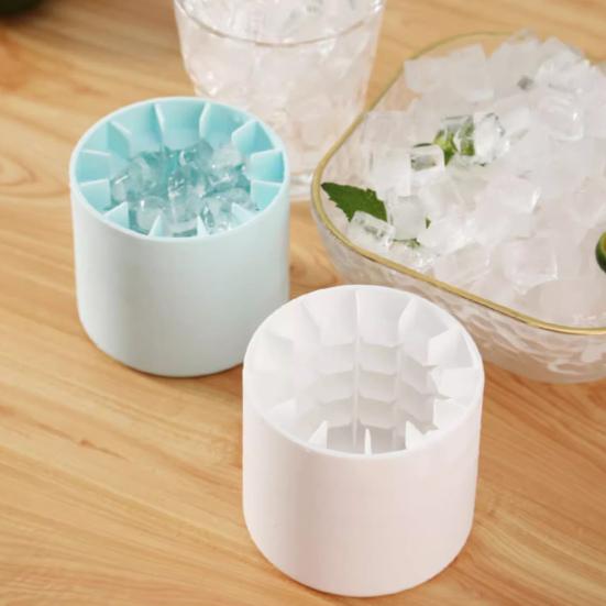 Silicone Ice Cube Mold Cylinder Ice Maker for Home Refrigerator Easy Release Quick Ice Making Tray Food-grade Bar Tools