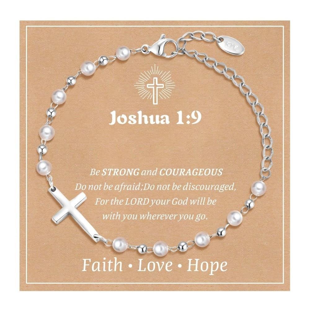 4mm Pearl Pearl Bracelet Adjustable Women's Jewelry New Cross Chain Bracelet Daily Wear