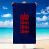 Quick Dry Beach Towel England National Team Pattern, Lightweight Absorbent Towel for Pool Beach Vacation Use