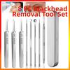 8-Piece Acne Extraction Tool Set In Stainless Steel Box, Professional For Spas And Beauty Salons (Includes Free 10Pcs Pad)