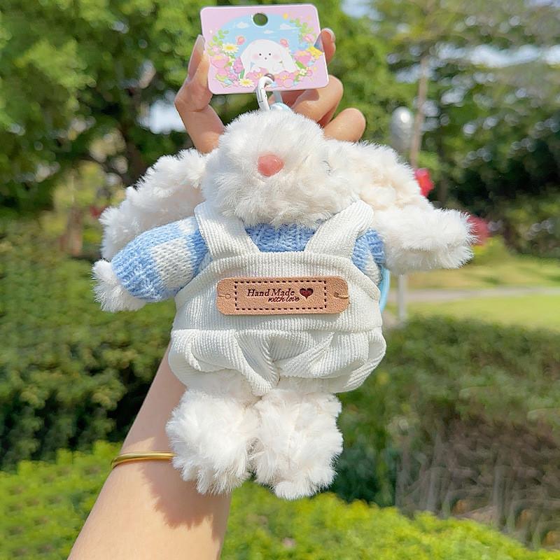 Strap Lop Ear Pants Cartoon Plush Pendant Keychain For Kids And Teen Accessories