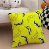 Pastoral simple Handdrawn banana Cushion Cover Throw Pillow Cover Hidden Button Durable Polyester Chair Cushion