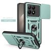 Чехол для Xiaomi 15T 5G Armor со Сдвижной Защитой Объектива Камеры, Чехол для Телефона для Mi 15T Mi15t 15 T Xiaomi15T с Магнитным Кольцом-Подставкой Funda
