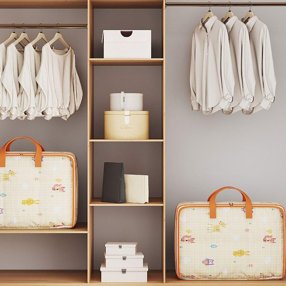 ПВХ Сумка для хранения одеял с ручками Складные корзины для хранения Тканевая сумка для хранения для шкафа