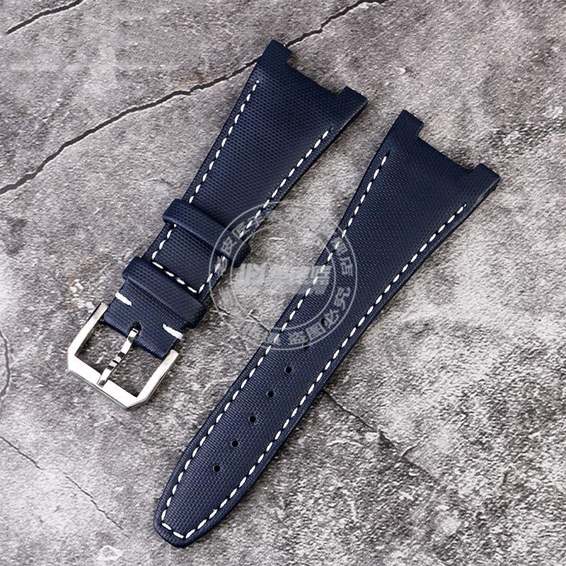 Плетеный нейлоновый ремешок для часов с кожаным низом для IWC Engineer IW322703 IW372504  IW500501 IW378507 Iw323601 28*16 мм ремешок для часов с вырезами