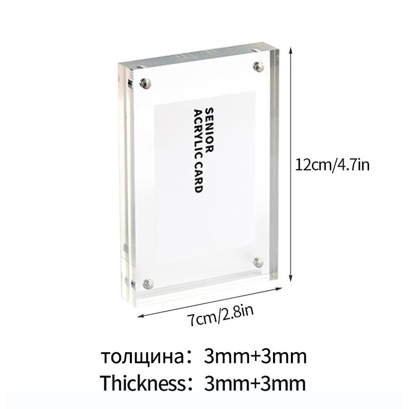 Прозрачная акриловая фоторамка магнитная двухсторонняя фоторамка Kpop держатель для фотокарточек альбом постер тег дисплей стенд настольный