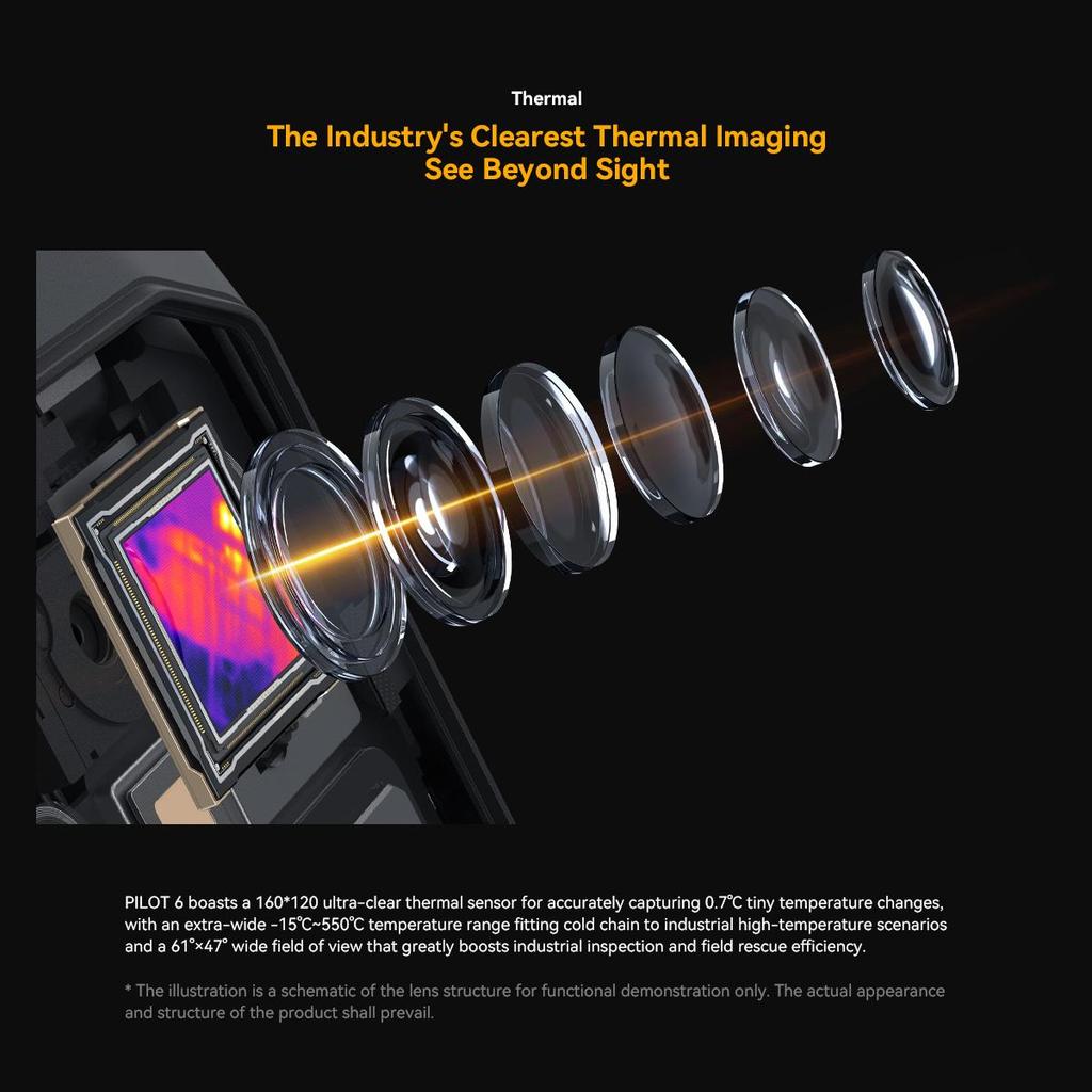 OSCAL PILOT 6 Rugged Mobile Phone with Thermal Imaging 48GB+256GB Android 16 10000mAh Smartphone