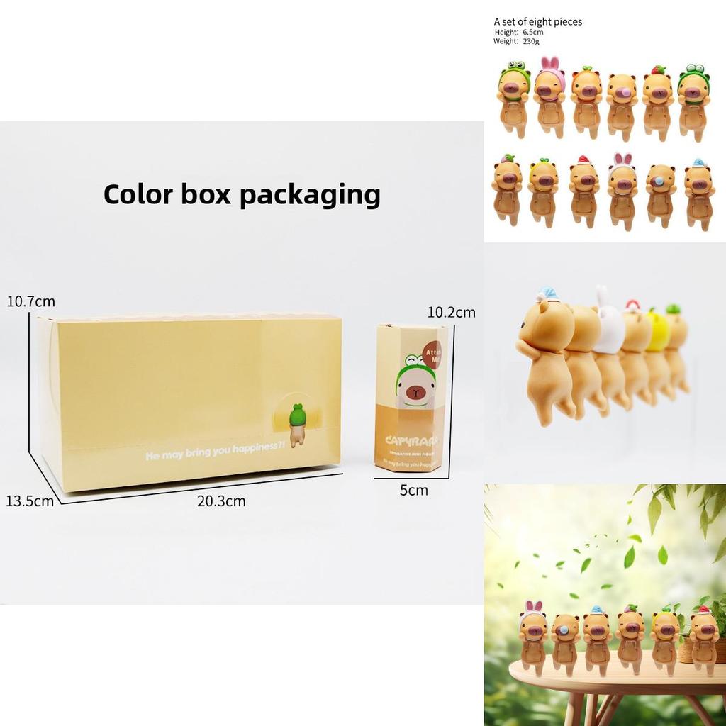 Милая мультяшная лягушка, кролик, повязка на голову, шапочка для сна, модель капибары с сборкой для домашнего декора и игры