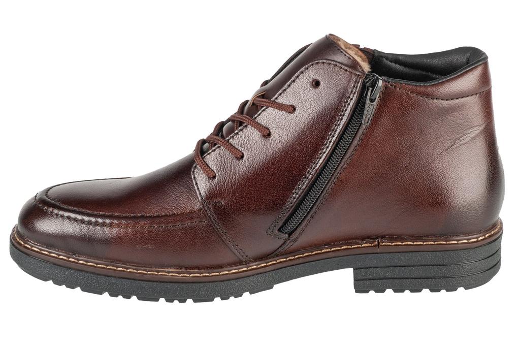 RIEKER Booties, Mens Brown Lace-up Shoes