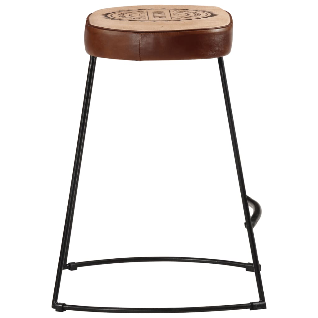 Bar Stool Set of 2 Dark Brown 40 x 29.5 x 53 cm