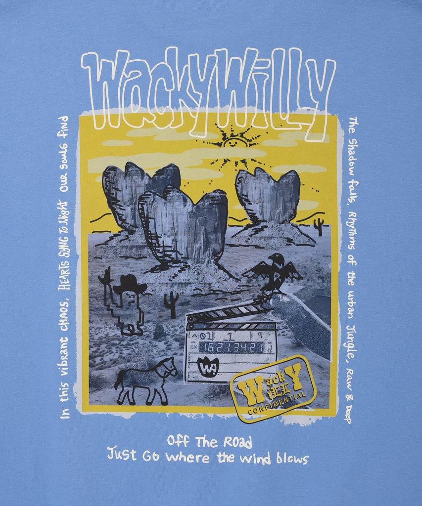 WACKY WILLY Picture Graphic Sweatshirt Blue