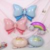 Birthday Party Decorations Kids Cartoon Girl Bow Aluminum Foil Balloon Baby Shower Balloon Party Supplies Pink Wedding Decor