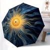 1 шт. Складной компактный зонт-трость Sunburst Cosmic с автоматическим открытием/закрытием, 8 прочных спиц, легкий, портативный, для повседневного использования, подарок,,126
