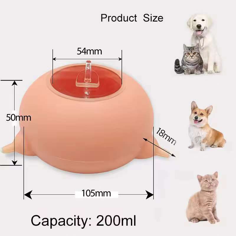 Kitten Pet Milk Feeding Bottle Bionic Silicone Cat Drinker Puppy Dog Bottle Feeder Multiple Cats Breastfeeding Bubble Milk Bowl