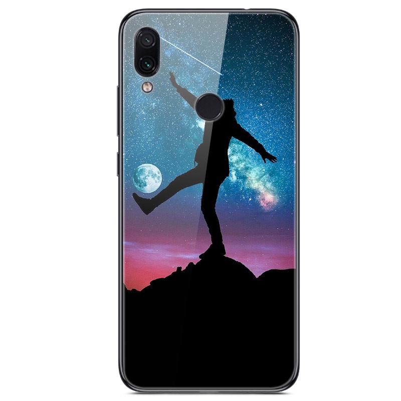 For Xiaomi Redmi Note 7 Case Tempered Glass Hard Back Cover For Xiomi Redmi Note7 Phone Cases Soft Bumper On Redmi 7 7A Redmi7