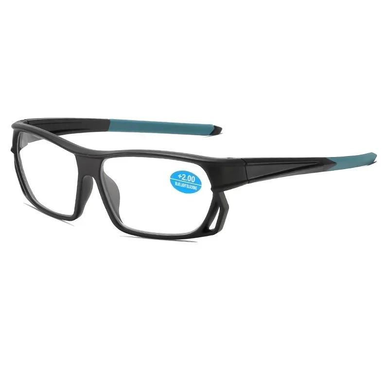 Квадратная оправа Модная спортивная модель Очки для пресбиопии с защитой от синего света HD Ультралегкие очки для чтения для пожилых людей Защита глаз
