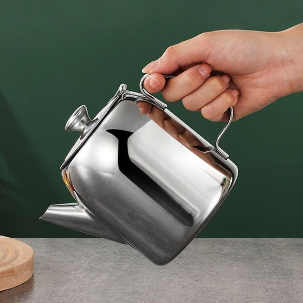 Thickened Stainless Steel Coffee Pot with Handle Cold Kettle Oil Pot Teapot Cafe