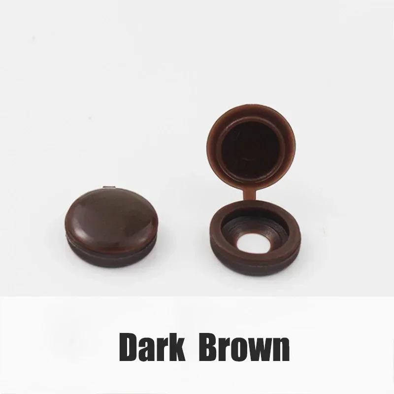 10/100Pcs Hinged Plastic Screw Cap Cover Nut Fold Snap Protective Cap Button Screw Wood Furniture Decorative Nuts Bolts Hardware