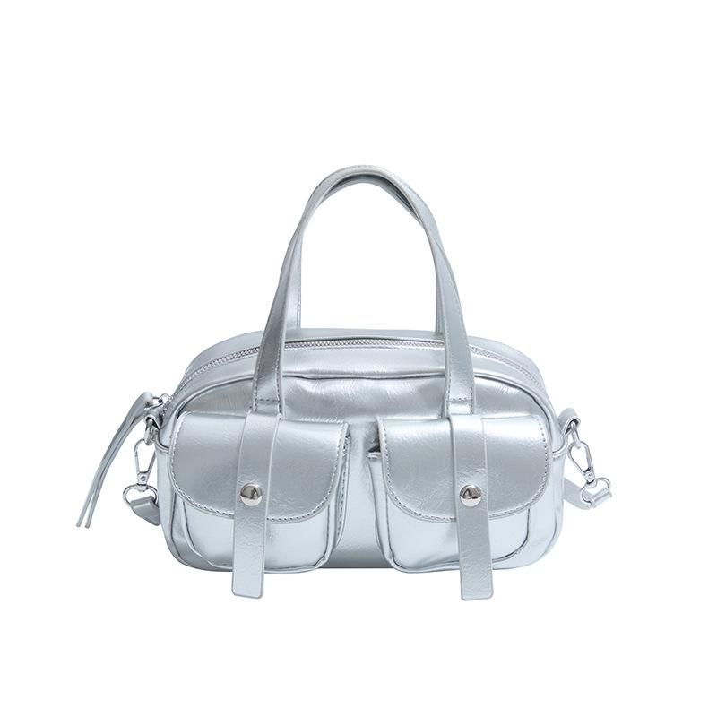 Модная универсальная корейская версия сумки для боулинга 2025 новая сумка через плечо, сумка-мессенджер, зарубежный стиль, нишевый дизайн, персонализированная сумка-подушка