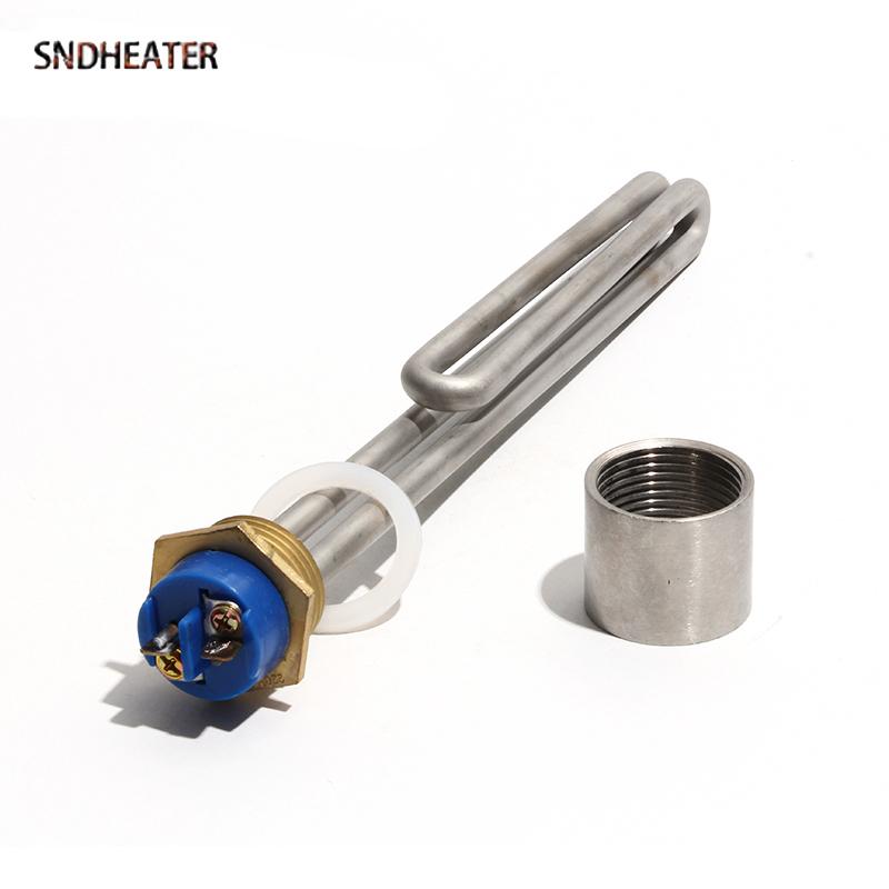 SNDHEATER G1 NPT Медная резьба 110В 220В 380В Погружной элемент нагрева воды 1кВт-6кВт Сложенная трубка Солнечный подводный нагреватель Бойлер