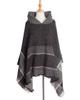 European & American Herringbone Women's Hooded Poncho Pullover (Spring, Autumn, Winter Collection)