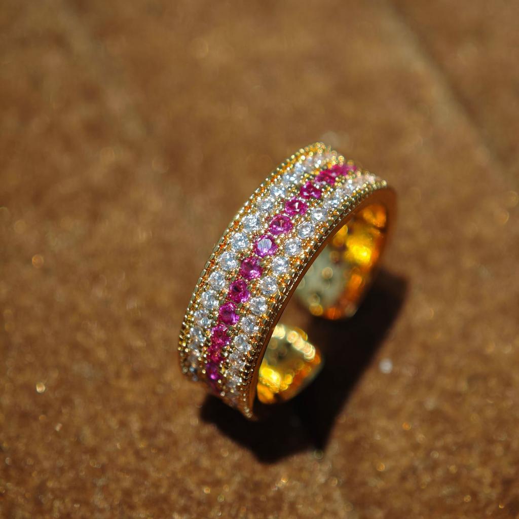 Винтажное матовое кольцо класса люкс рубиново-пурпурного цвета с бриллиантами и эмалью, кольцо на указательный палец, для ношения в несколько рядов, ветер, премиальные универсальные аксессуары