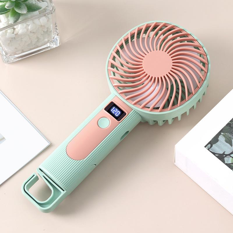 2026 Handheld Digital Fan - Multi-Speed, Strong Wind, USB Rechargeable, Portable Electric Fan
