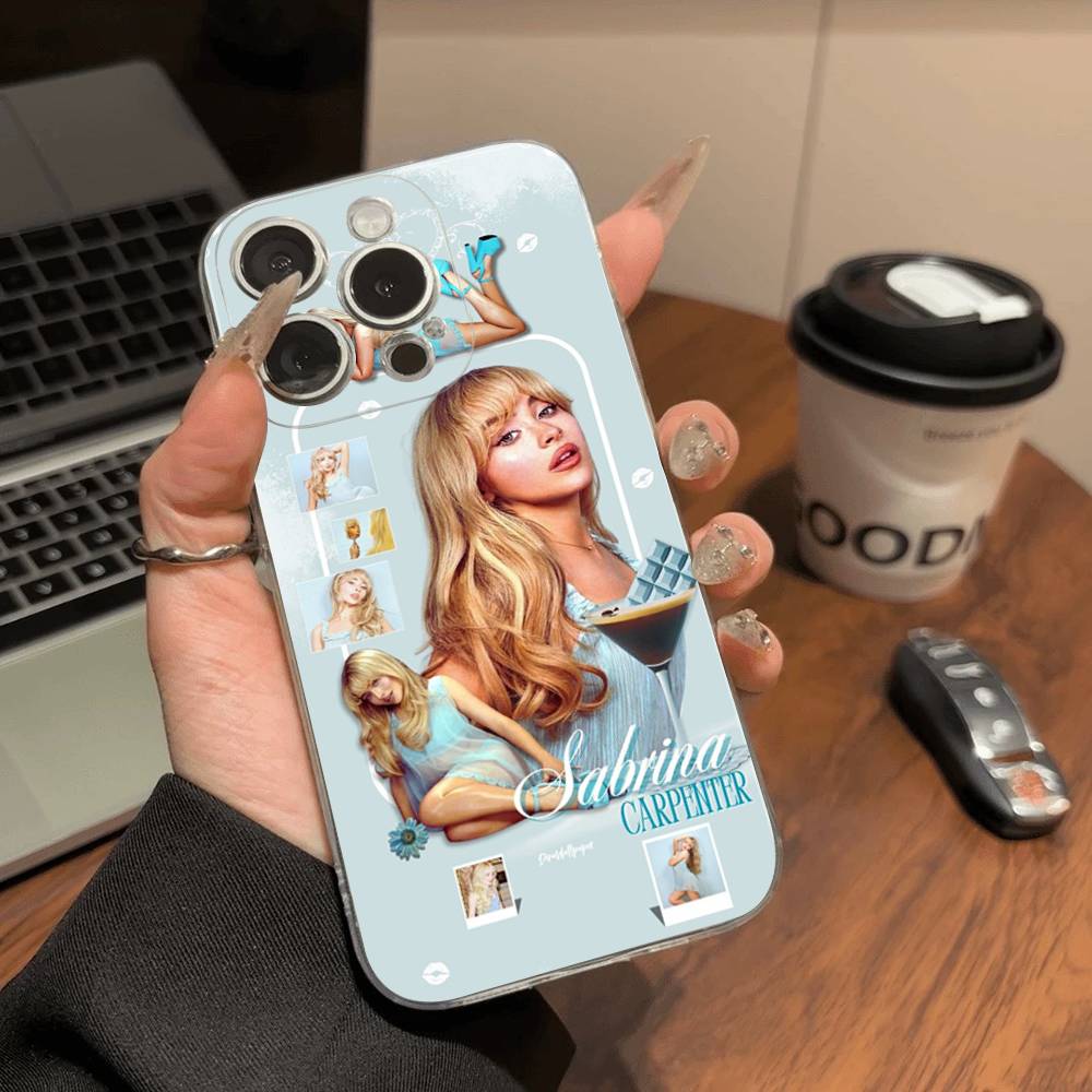 Певица S-Сабрина Карпентер Прозрачный Чехол Для iPhone 11 12 13 14 15 16 17 Air Pro Max Plus Mini Ударопрочный Чехол