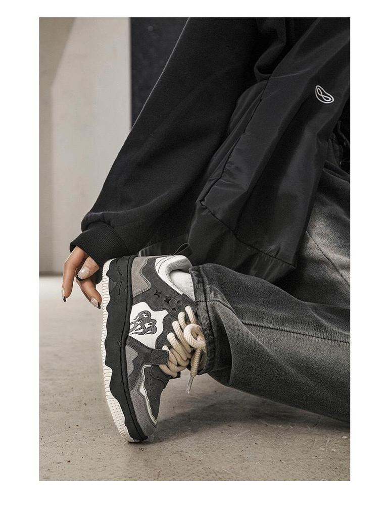 Женские модные ретро-кроссовки Flame Mountain: Повседневный, Универсальный и Стильный Деконструированный Дизайн