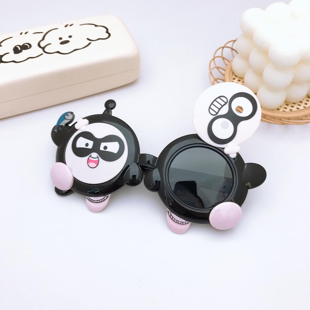 Детские солнцезащитные очки для путешествий, солнцезащитные очки с силиконовой поляризацией, солнцезащитные очки для девочек, очки с изображением панды из мультфильма