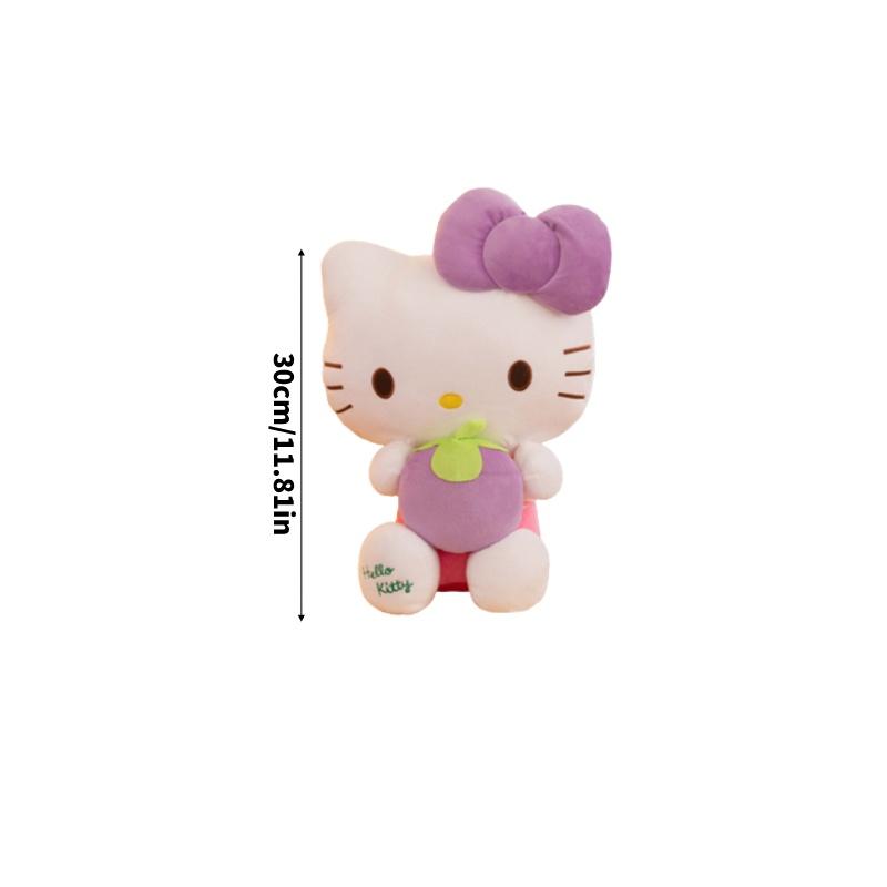 Cute And Cuddly Hello Kitty Cat Plush Toy With Strawberry And Bamboo