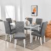 Chair Cover, Thick Embossed Velvet, Dark Gray