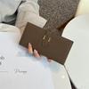 2025 Genuine Leather Women Wallets First Layer Of Cowhide Long Purse H Hasp Clutch Bags For Ladies Bifold Billfold Without Logo