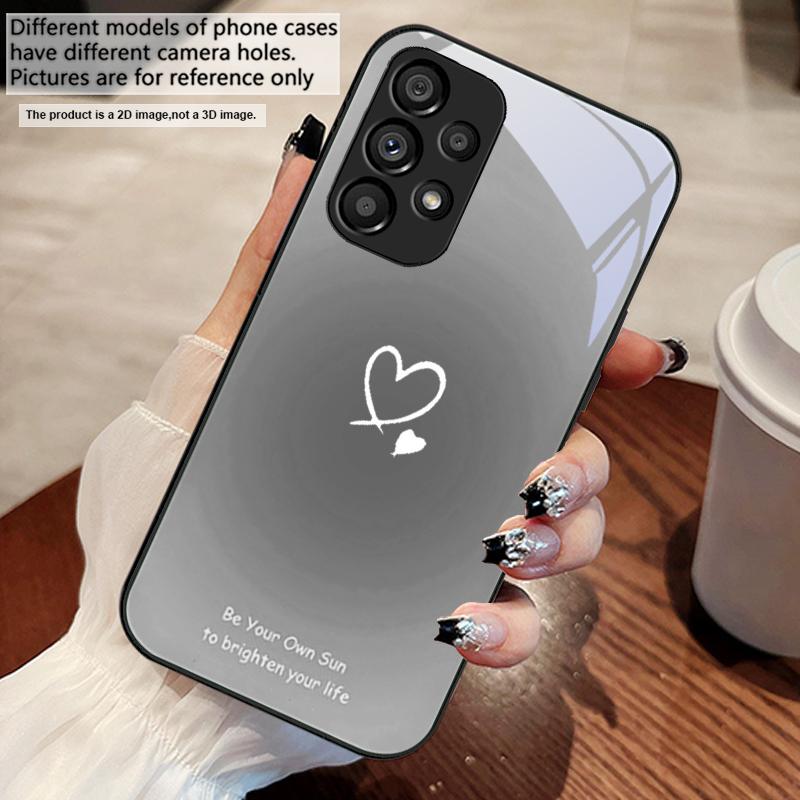 Градиентный чехол для телефона в форме сердца для Samsung S25 S25 Edge S25Ultra S8 9 S10 20 U ltra S21 Pro S22 Plus S23 FE S24 Ultra из стекла