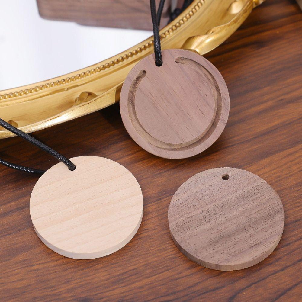 Walnut Car-mounted Diffuser Wooden Aromatherapy Inhaler for Refreshing Air Desktop Ornament