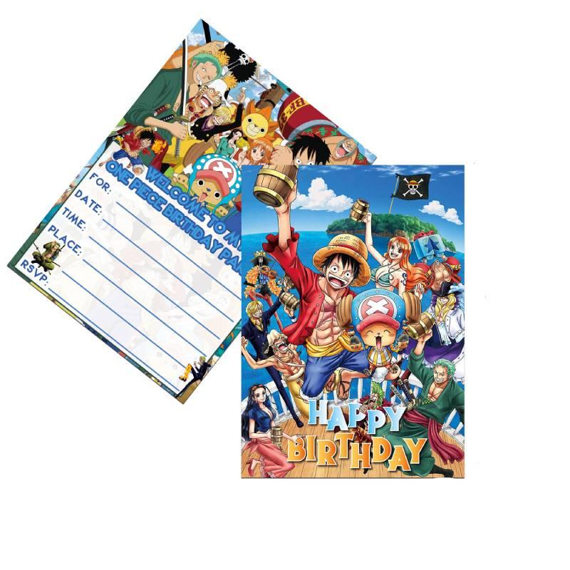 Красочный набор для украшения дня рождения в стиле «Ван-Пис», яркие и причудливые бумажные реквизиты и воздушные шары