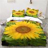 Набор постельного белья с 3D-принтом подсолнухов, трехпредметный комплект с цветочным узором, украшение для гостиной, спальни, дома, наволочка, пододеяльник, подарок