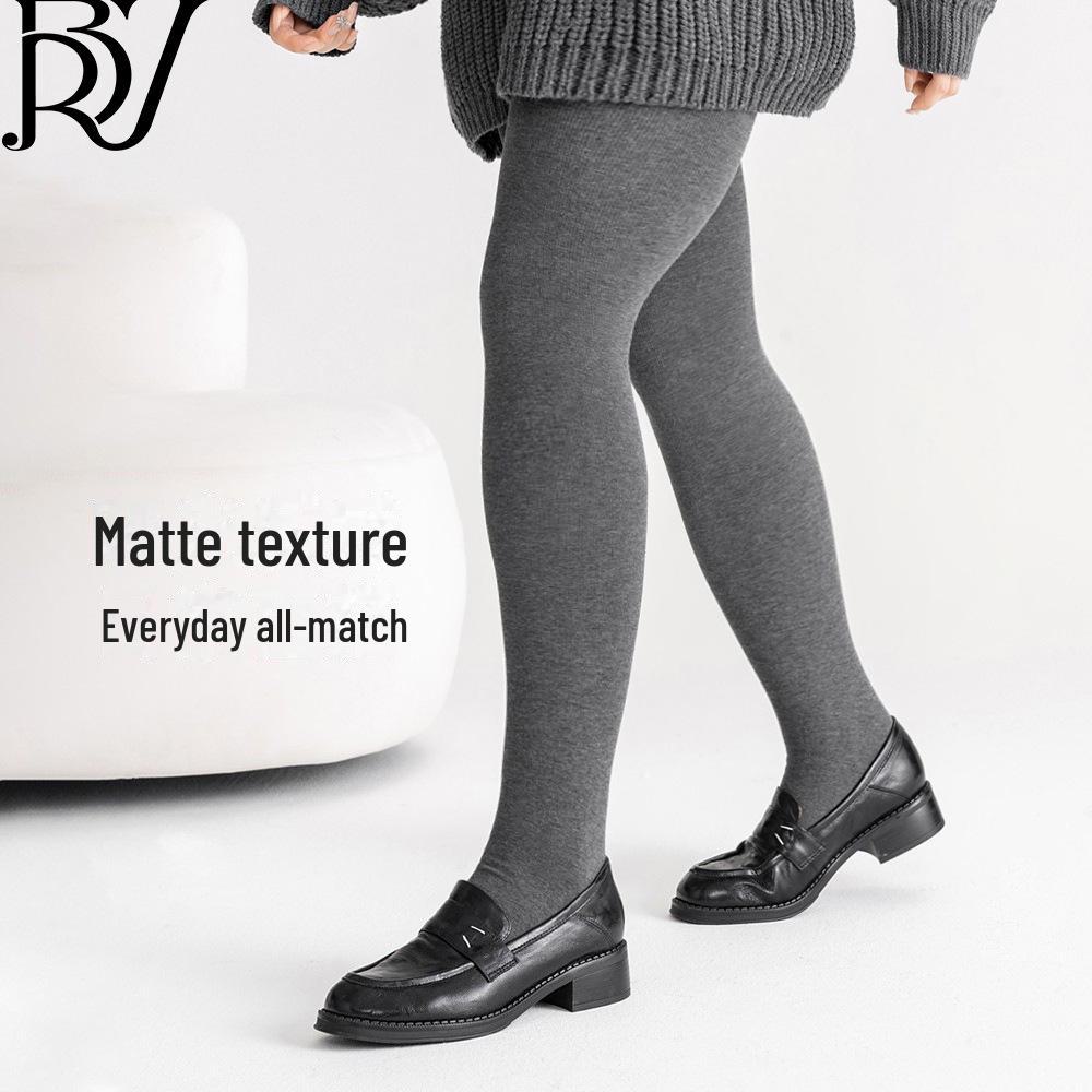 «Женские колготки из хлопка серого цвета Warm Cloud Cotton плотностью 200 г — облегающие, идеально подходят для осени и зимы»