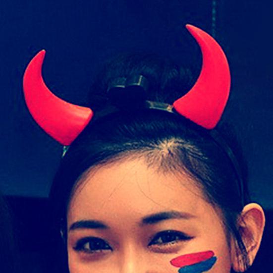 Заколка для волос с узором в виде рогов, светящаяся пластиковая повязка на голову для детей и взрослых, аксессуары для косплея