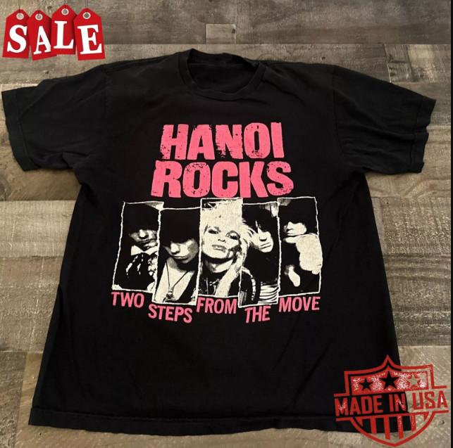 Новая Hanoi Rocks Two Steps Band Подарок Для Фанатов Унисекс S-4XL Футболка Унисекс Футболка