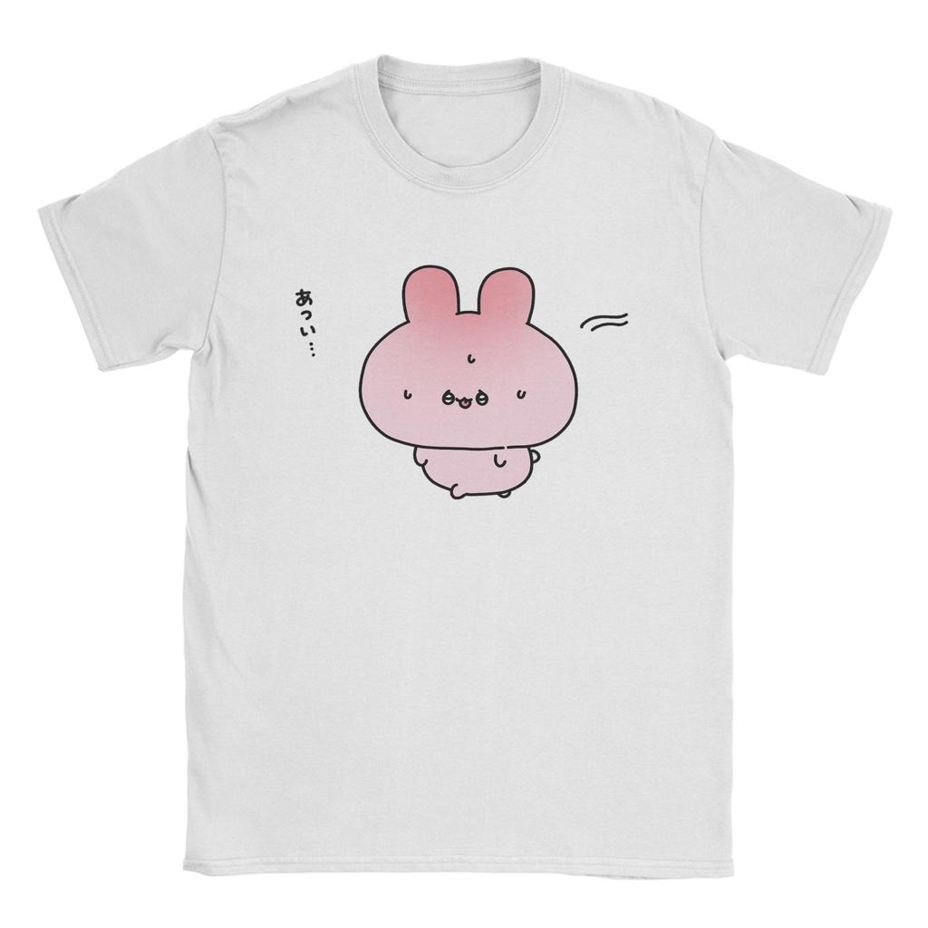 Unisex T Shirt Asamimichaan Cute Asamimi Pink Chilling With Blue T Shirts Popular Summer Tee Shirt Cotton Tops Plus Size 6xl