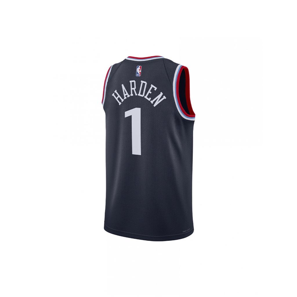 Nike Icon Edition NBA LA Clippers Swingman Harden Basketball Jersey 2024/25 Season Soft Comfortable Skin-Friendly Unisex Jersey Black FQ4702-422