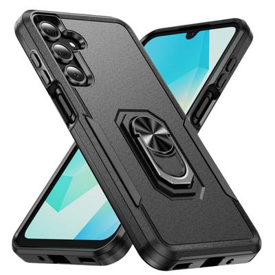 Для Samsung S25 S24 Противоударный Чехол для телефона с кольцом-подставкой для Samsung Galaxy S25 Ultra S24 Plus S22 S23 FE S21 5G Черный Бронированный Чехол