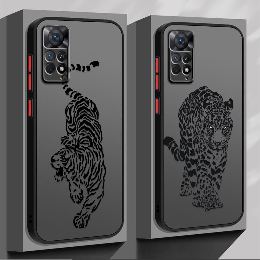 Чехол Задняя крышка телефона для Xiaomi Redmi Note 15 Pro 9S 13 12 11 14 A4 14C 10 13C Мультяшный Крутой Тигр