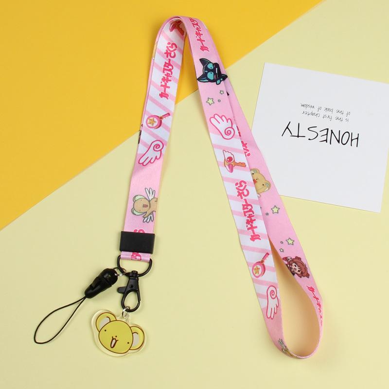 Cartoon Mobile Phone Lanyard, Cute Pendant, Wide And Flat Braided Belt, Lanyard, Key, Badge, Card Cover, Neck Lanyard.