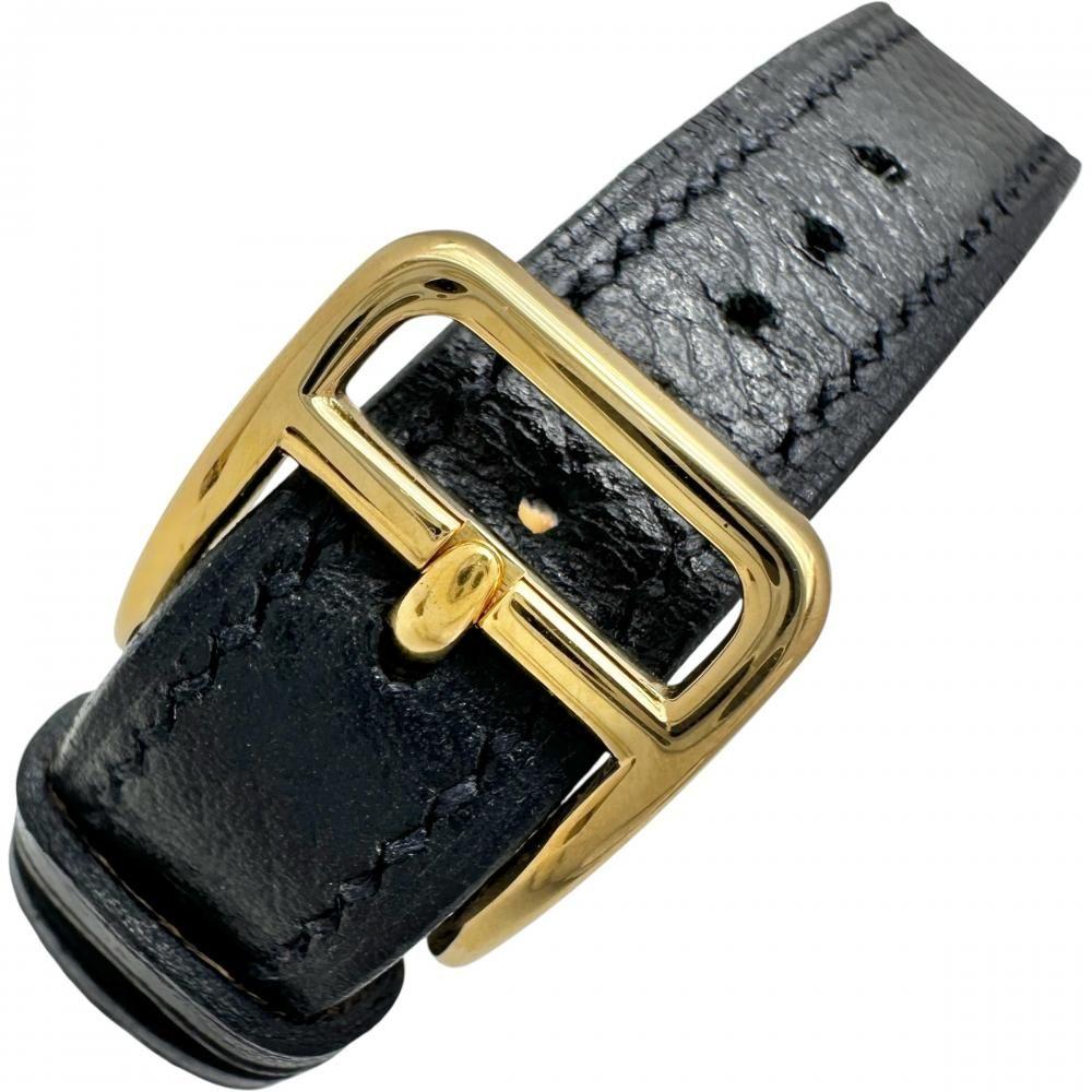 Used 【HERMES/Hermes】Watch GP/Leather Quartz Champagne Gold Dial/Black Leather Ladies [Used] [Mako Shouten] [GD]