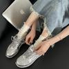 Fashion Versatile Silver Retro Flat-bottomed German Training Shoes Women's 2025 New Summer Lightweight and Breathable Forrest Gump Sports Shoes