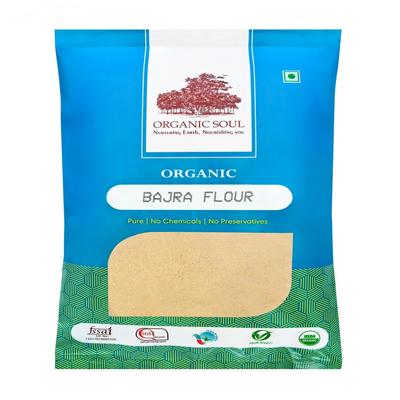 Мука из органического Жемчужного проса (500 г), Organic Bajra Flour,  Organic Soul