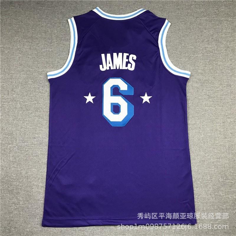 Embroidered NBA Los Angeles Lakers 6 Basketball Jersey Men Women Sportswear Breathable Performance Tee Fall