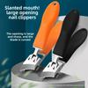 Large Opening Nail Clipper, Single Set, Large Size Nail Clipper, Thick and Hard Nail Specific, Stainless Steel Wide Mouth Anti Splash Nail Clipper